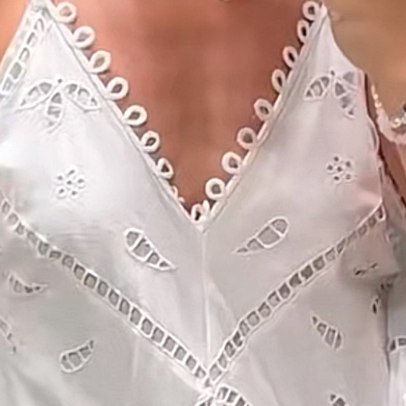 ZARA White Embroidered Lace Maxi Dress NWT Boho Cotton Slip Beach Resort ZW XS - Picture 7 of 14